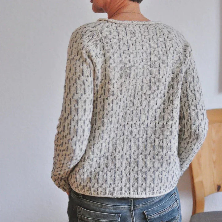 Jozette™ | Cosy Textured Sweater with Boat Neck