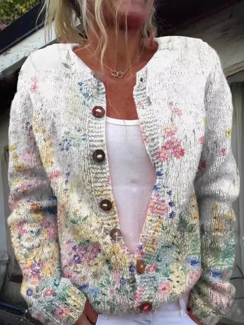 Catherine™ | Floral Pattern Cardigan