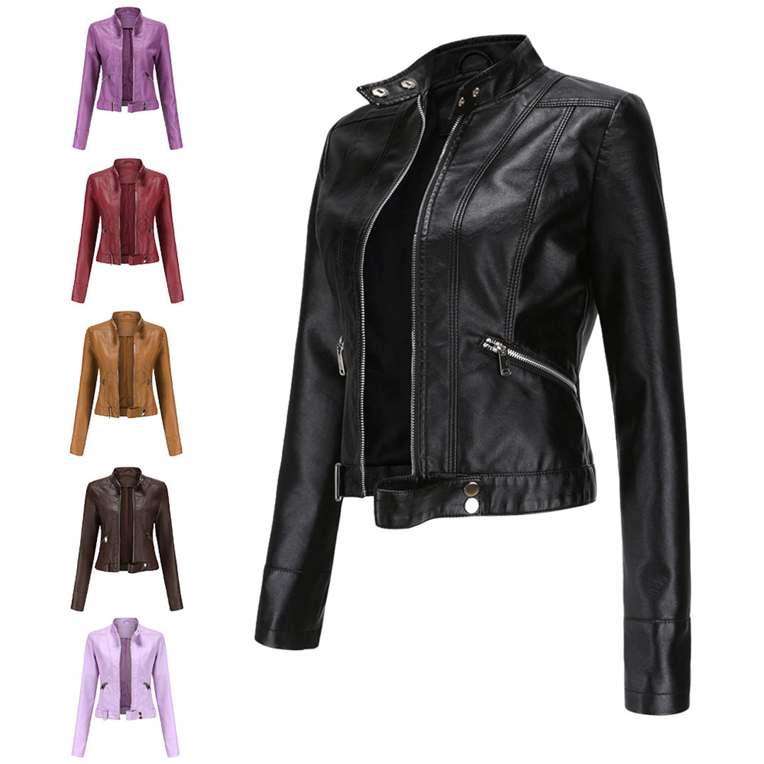 OLIVIA | SHORT LEATHER JACKET