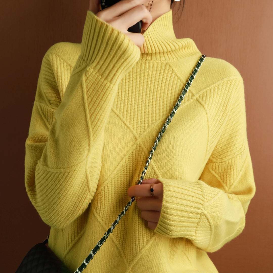 VIOLA | Turtleneck Polo Sweater