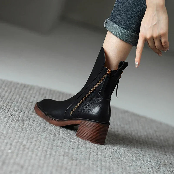 Grazia ™ - Leather Ankle Boots