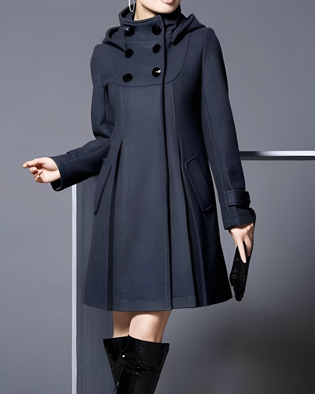 Alice | Hooded Scarf Dress Jacket