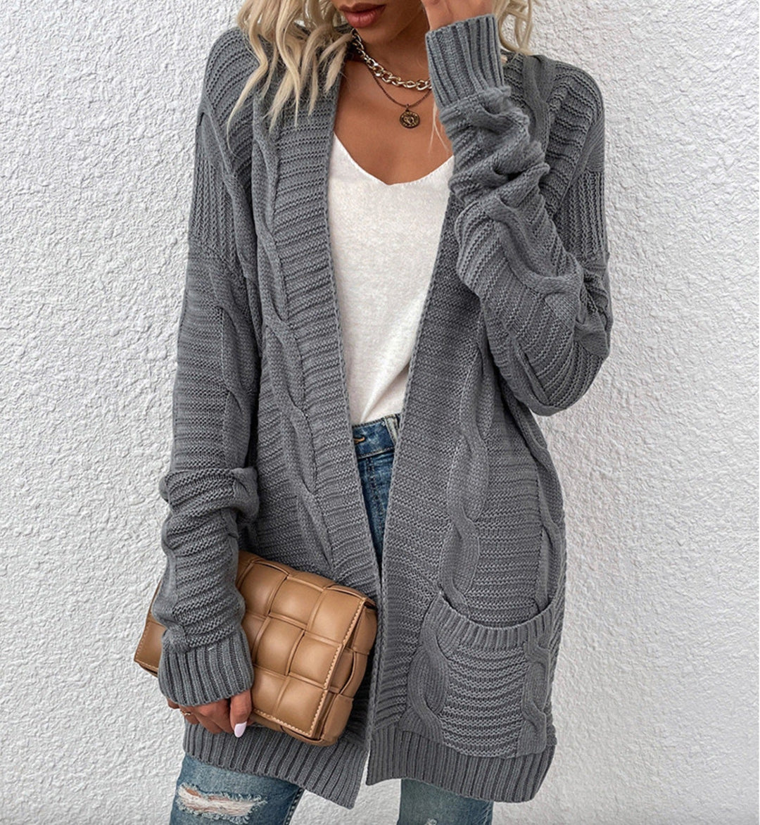 Leni - Cozy Cable Knit Cardigan