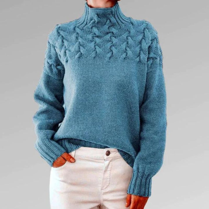 Babette™ | Cosy Knitted Turtleneck Sweater with Chunky Cable Knit