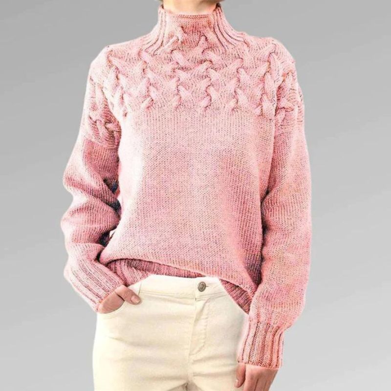 Babette™ | Cosy Knitted Turtleneck Sweater with Chunky Cable Knit