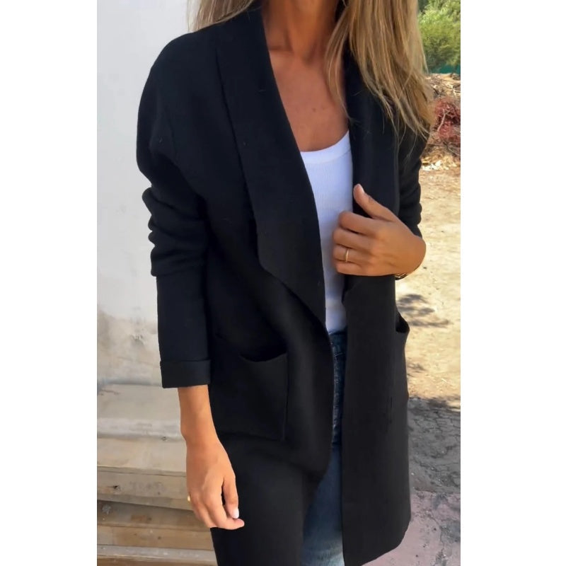 Annalena™ – Elegant, Relaxed-Fit Blazer Cardigan